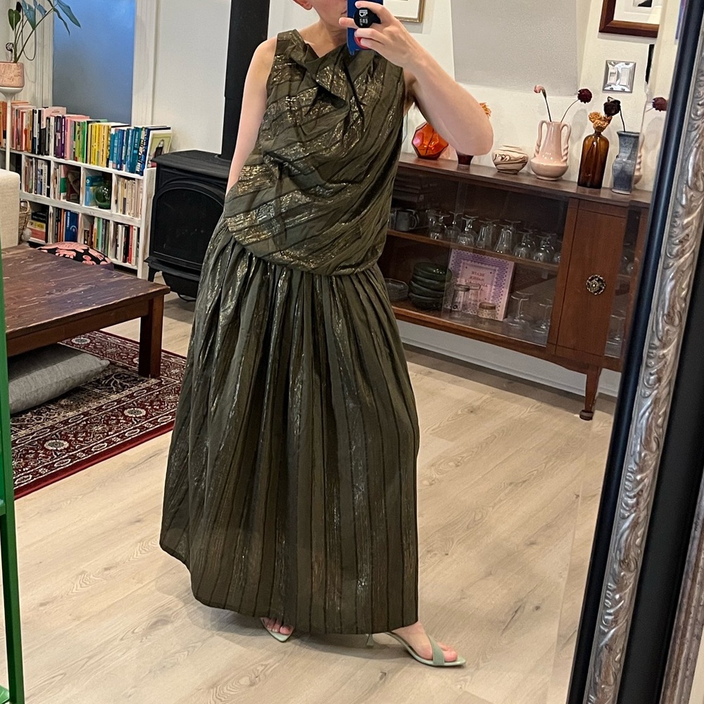 Floor length drop waste dress by Obakki